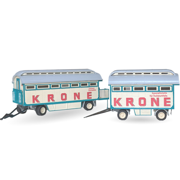 Circus Krone Toilettenwagen Set Nr. 55 und 56 - Bausatz 1:87