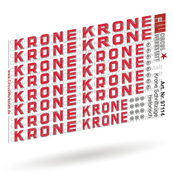 KRONE Schriftzüge historisch - Decal/ Nassschieber Set 1:87 KRONE Schriftzüge historisch - Decal/ Nassschieber Set 1:87