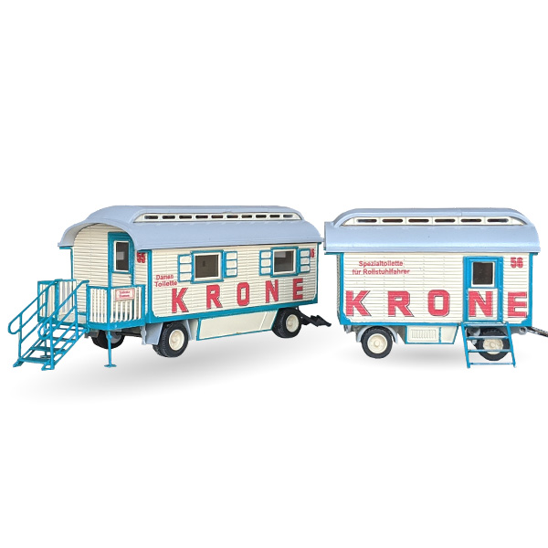 Circus Krone Toilettenwagen Set Nr. 55 und 56 - Bausatz 1:87 Circus Krone Toilettenwagen Set Nr. 55 und 56 - Bausatz 1:87